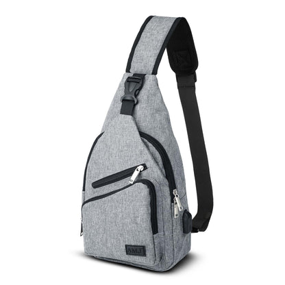 AMJ Crossbody Sling Bag Men Women, Casual Shoulder Backpack, Chest Daypack Satchel for Hiking Travel