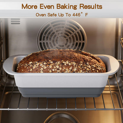 Jcrisova Loaf Pan, 8.5 x 4.5 Inch Pop-Out Bread Pans For Homemade Bread, Dishwasher Safe, Oven Safe to 446°F, for Banana Bread, Pound Cake and Meatloaf