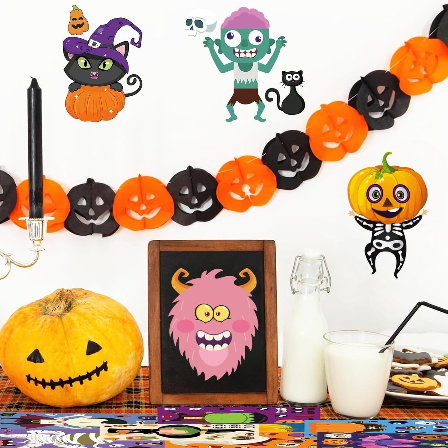 Halloween Stickers, Halloween Crafts Make Your Own DIY Stickers for Games Gifts Party Favors Supplies