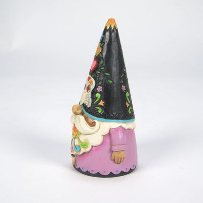 Enesco Jim Shore Heartwood Creek Halloween Day of The Dead Gnome Figurine, 6.1 Inch, Multicolor