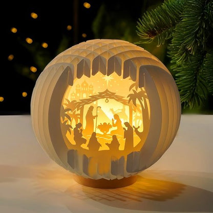 Light Up Nativity Scene - LED Indoor Tabletop Decorations | Small Christmas & Easter Religious Gifts