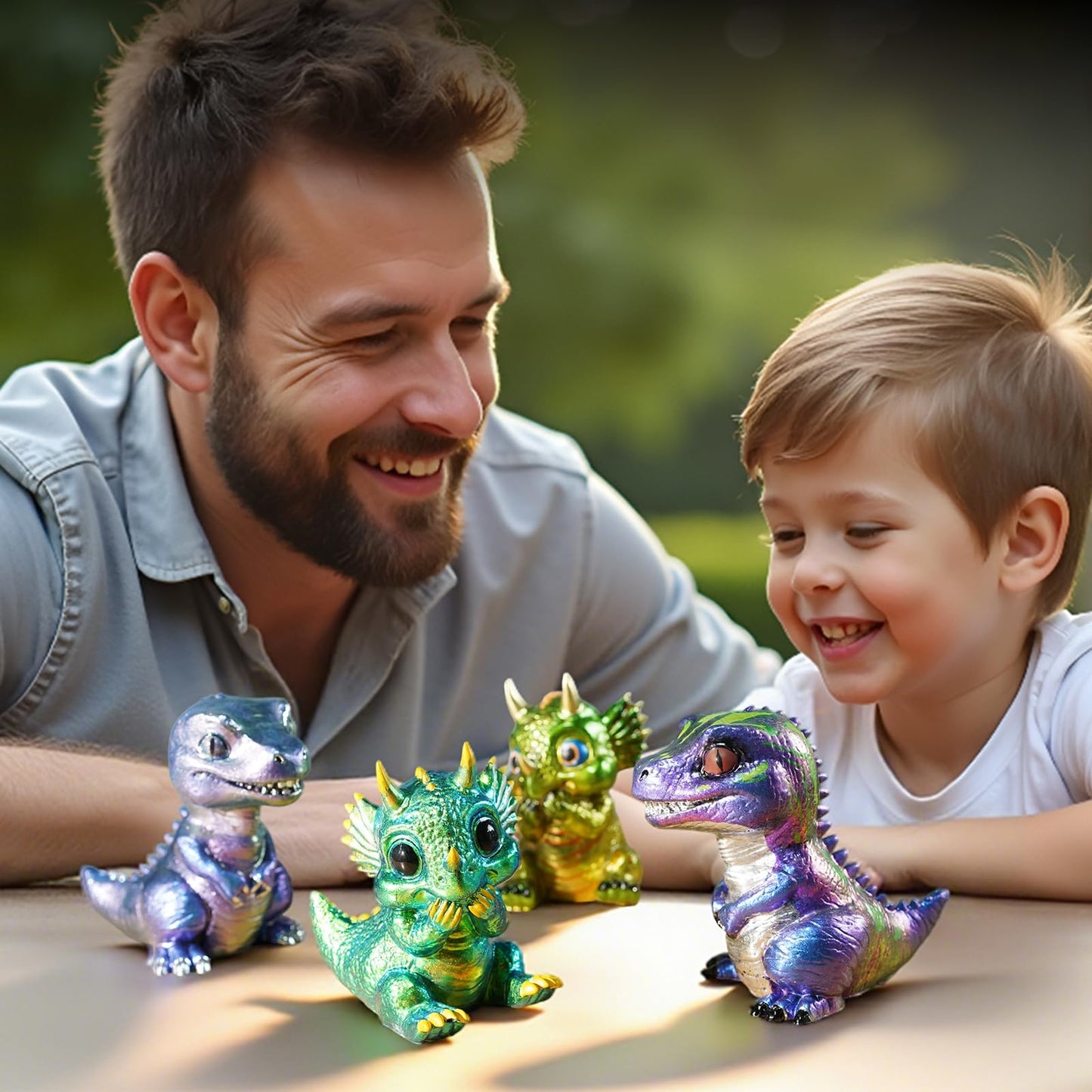 LET’S Resin Dinosaur Resin Molds Silicone,Large Dragon Figurine Epoxy Resin Molds,Lifelike Tyrannosaurus Rex and Triceratops Animal Silicone Molds for Resina Art, Gifts, Home Decor
