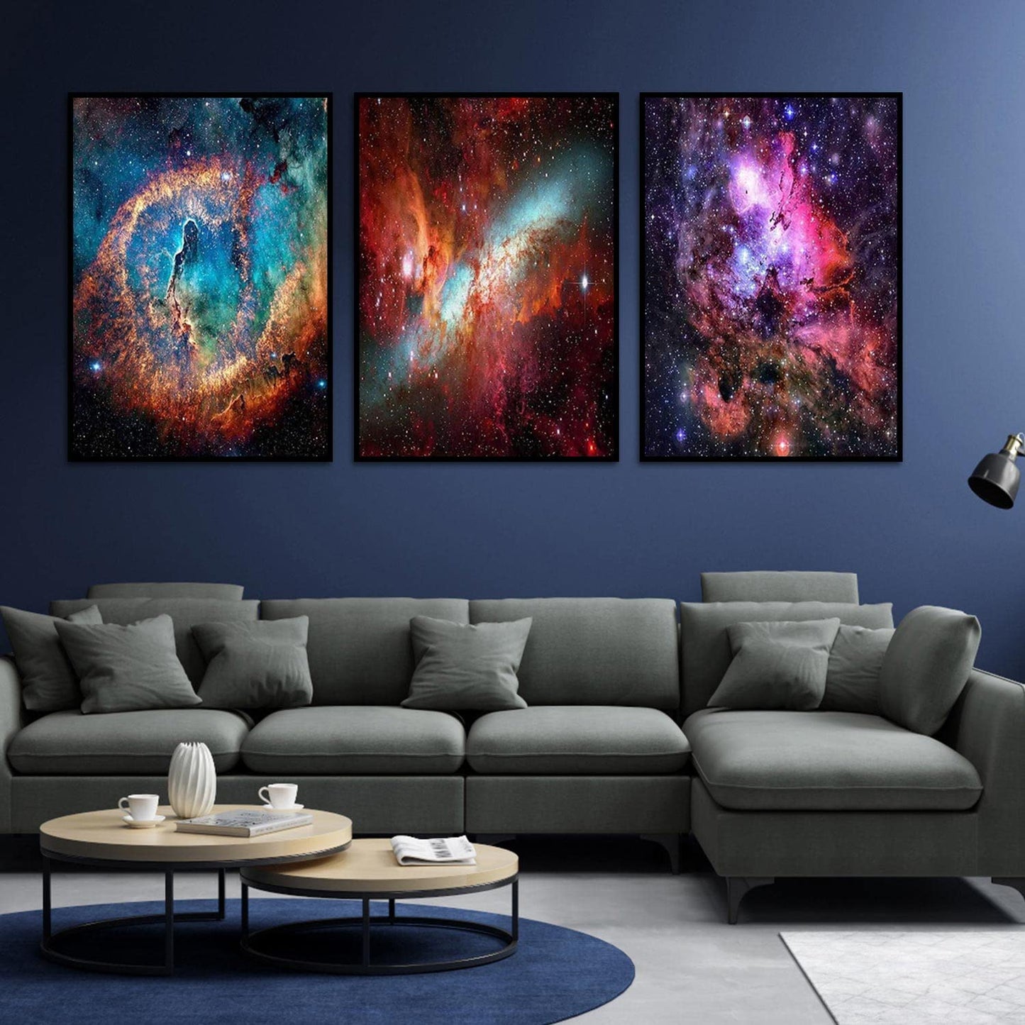 pchmcu 3 Pack Galaxy Diamond Painting Kits for Adults,5D Diamond Art Painting,DIY Full Drill Crystal Rhinestone Arts and Crafts,Gem Art Star Painting with Diamond Home Wall Decor 9.8x13.8 inch