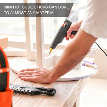 Copkim 30 Pack Long Mini Hot Glue Stick Rolls Bulk 3 ft Long x 0.27 Diameter Sticks for Mini Glue Gun Uninterrupted Gluing for Floral Fabric Crafting and DIY Widely Use in Wood Metal Glass