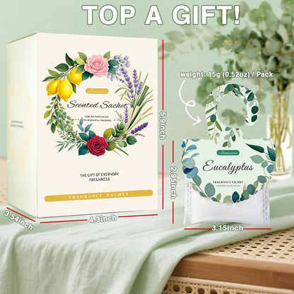 15 Packs Eucalyptus Scented Sachets Bag for Drawers and Closets, Home Fragrance Sachet, Long-Lasting Hanging Closet Deodorizer Smell Goods for House