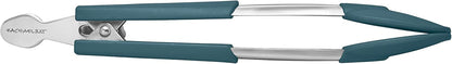 Rachael Ray Lil' Huggers Lazy Locking Cooking Tongs, Dishwasher Safe, 2-Piece Salad Serving Tools, Marine Blue