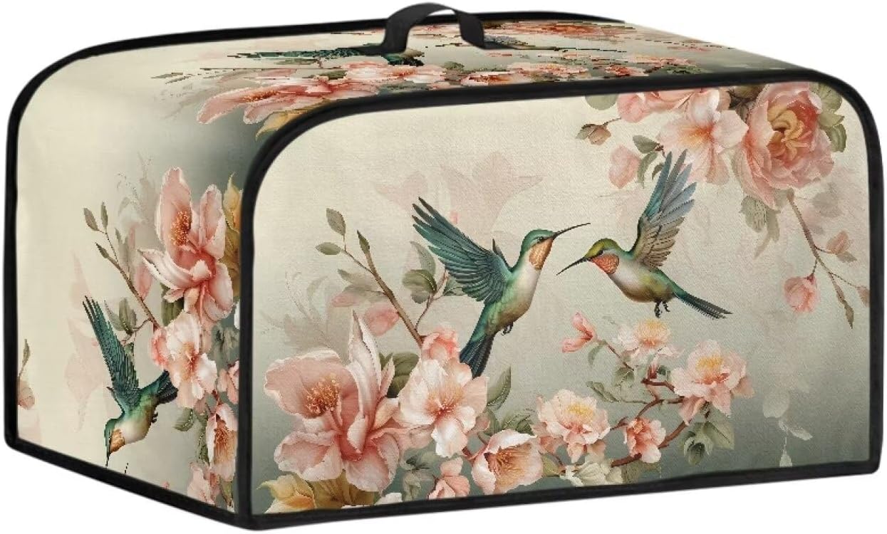 Floral Hummingbird Slow Cooker Cover, Water-Resistant and Machine Washable Rice Cooker Cover