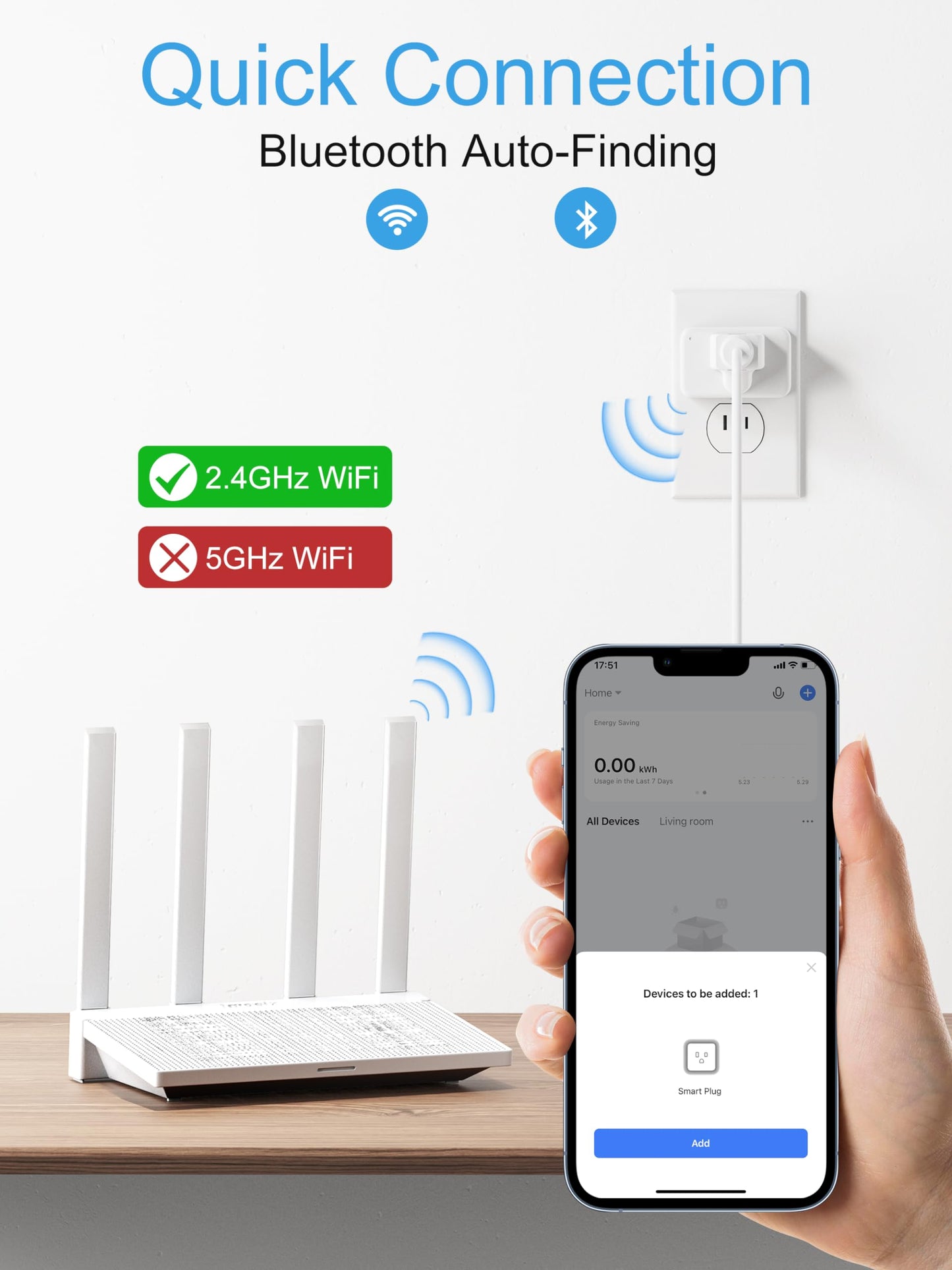 EIGHTREE Smart Plug 15A, Smart Plugs That Compatible with Alexa & Google Home & SmartThings, No Hub Required, Smart Outlet with Remote Control, Timer & Schedule, 2.4GHz WiFi Only, 4 Packs