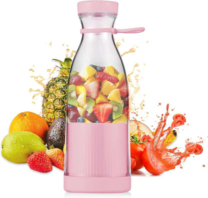 Personal Size 12.8 oz Blender for Smoothies, USB Charging, Rechargeable Mixers Fresh Fruit Juicers, Bottle Shape Mini