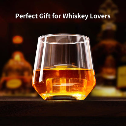 ZMOWIPDL Drinking Glasses Set of 8,Clear 13 oz & 18oz Crystal Glass Cups,Drinkware Glassware,Highball Water Tumbler,Short Stemless Wine Glasses，for Beer,Cocktail,Whiskey,Juice and Various Mixed Drinks