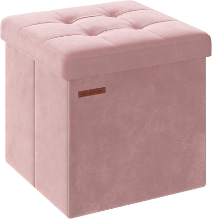 15 15 15 Inches, 11 (43 ULSF227R01 SONGMICS Small Storage Ottoman, Folding Ottoman Cube, x x Footstool, Footrest, Gal.