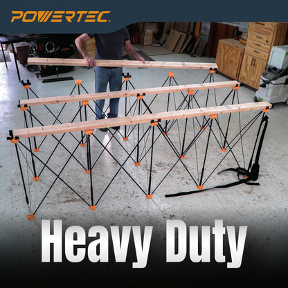 POWERTEC Arachni-Flex Workstation 4x6ft Portable & Collapsible Workstand - Heavy Duty Folding Work Table Base, 4500 lbs Capacity 36 Inch Work Height, No Assembly Mobile Workbench w/Carry Strap(71929V)