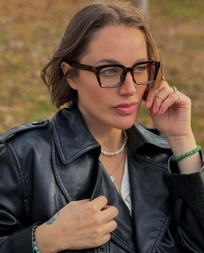 VISOONE Chunky Square Blue Light Blocking Glasses with Anti Computer Glare for Working Women Men MONTANA