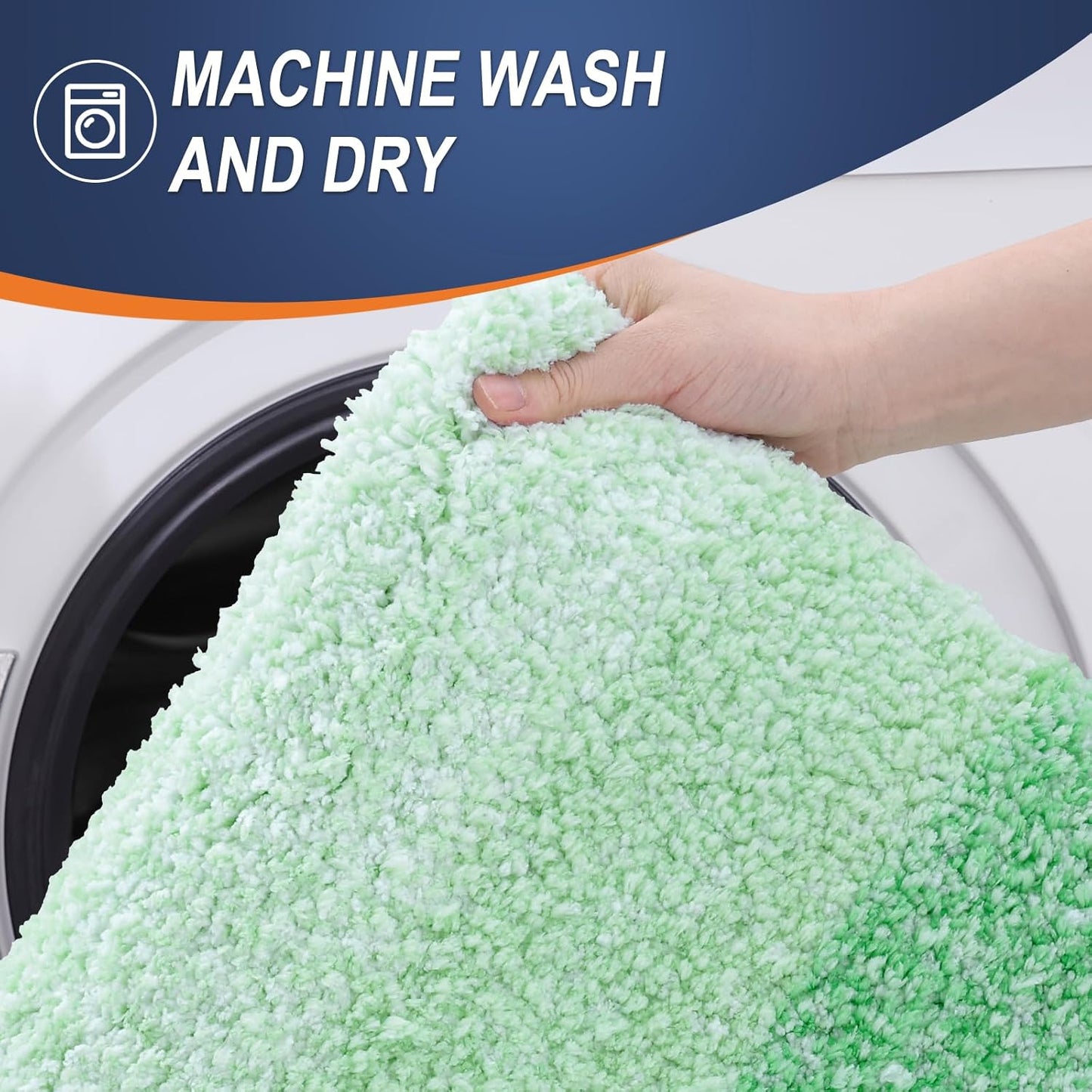 OLANLY Bathroom Rugs - Extra Soft Microfiber Mat 36x24 | Quick Dry & Machine Washable, Green