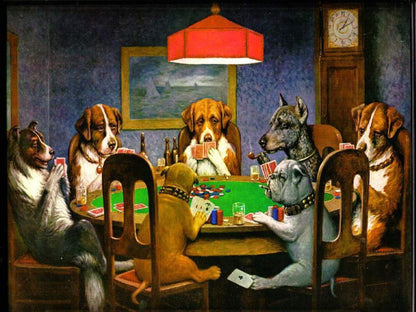 5D Diamond Painting Kits for Adults Kids Animal Art Full Drill Dog Playing Poker DIY Cross Stitch Craft for Home Wall Decor