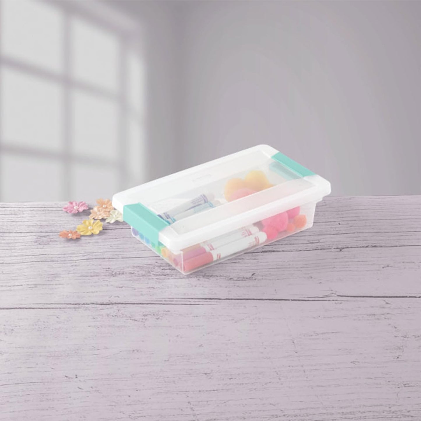 Sterilite 30-Pack Clip Box | Stackable Clear Plastic Bins with Latching Lids for Arts & Crafts Storage