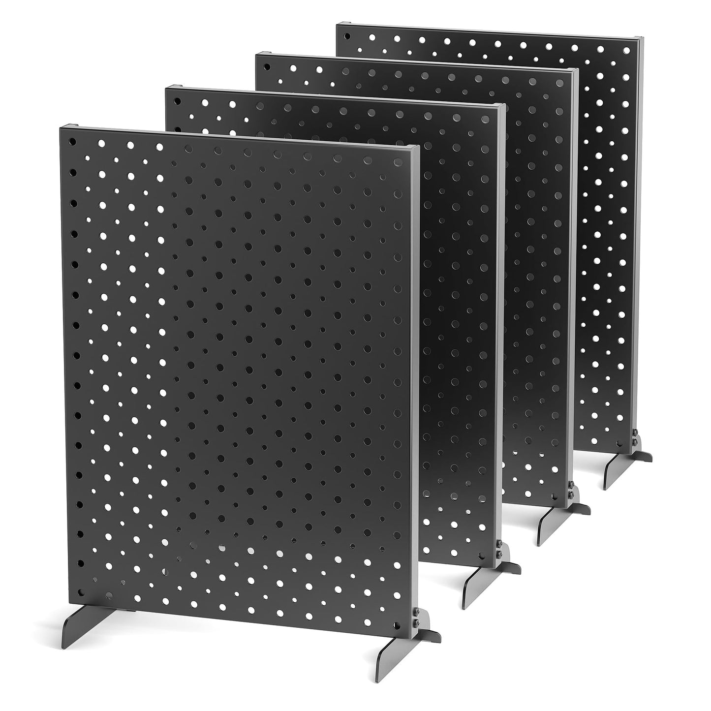 Ultrawall Pegboard Display Stand, Metal Tabletop Pegboard Display, Accessories Rack Organizer for Jewelry, Retail Stores, Craft Shows, 12"X16", 4pcs Black