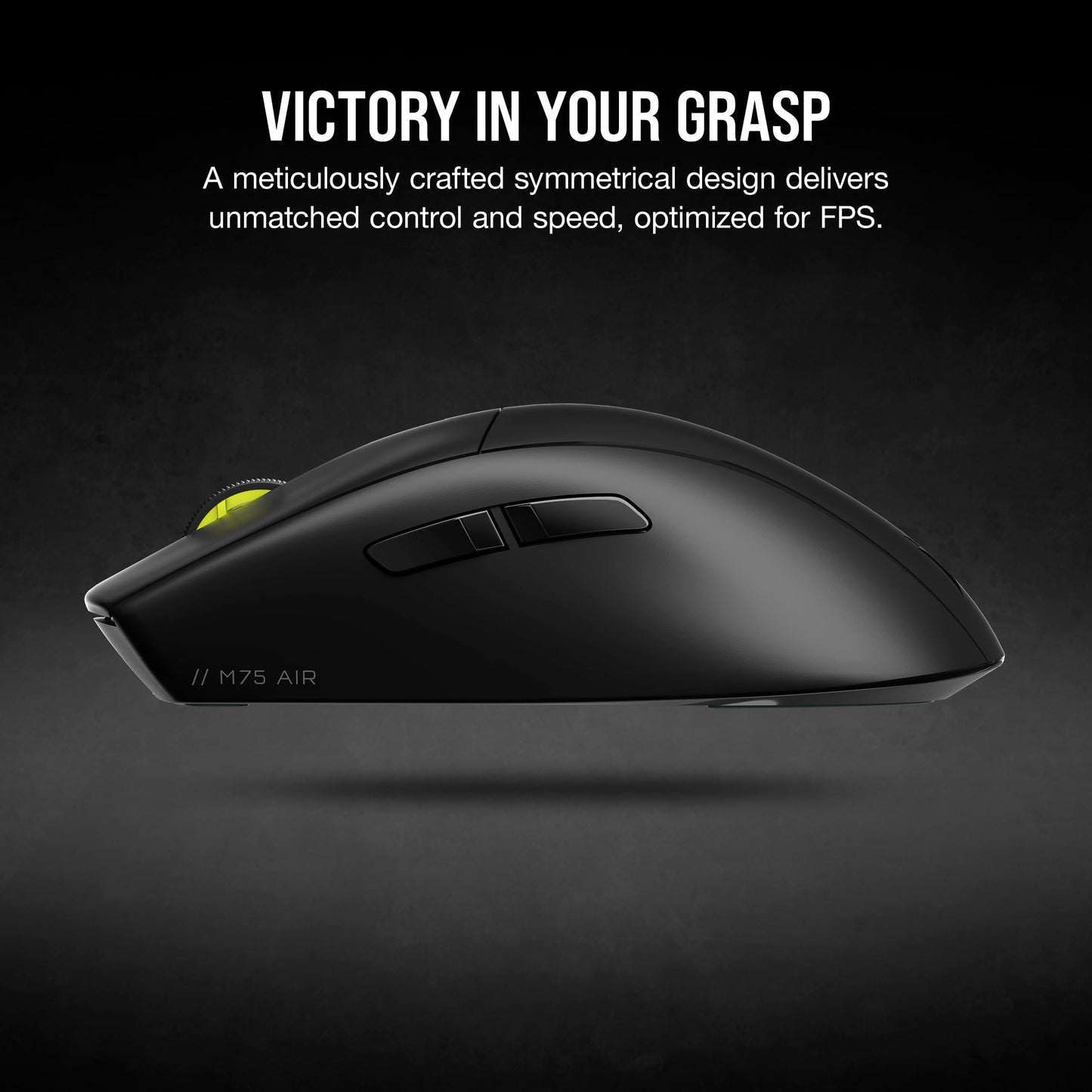 Corsair M75 AIR Wireless Ultra Lightweight Gaming Mouse – 2.4GHz & Bluetooth – 26,000 DPI – Up to 100hrs Battery – iCUE Compatible – Black