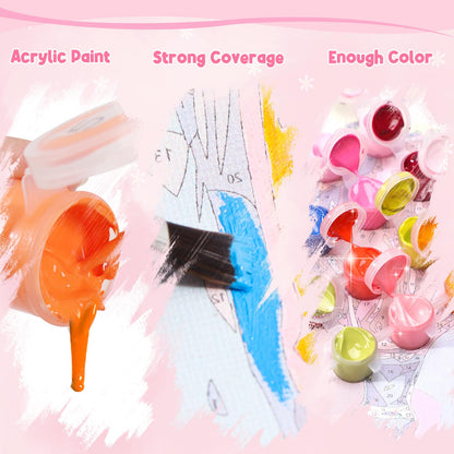 ZUVRDIAI Paint by Numbers, Flash, The Fast Trout, Adult Crafts Adult Paint by Number Kits, Arts Crafts for Home Decor (No Frame, 16x20 inch)