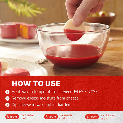 2 Blended Waxes, Inc. Cheese Wax Block for Cheesemaking, Premium Food Grade Wax for Preserving a Variety of Cheese
