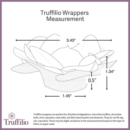 Truffilio Handmade Paper Truffle Cups | Candy Liners for Chocolate | Truffle Wrappers - Pack of 20 (Paper, Sunflower)