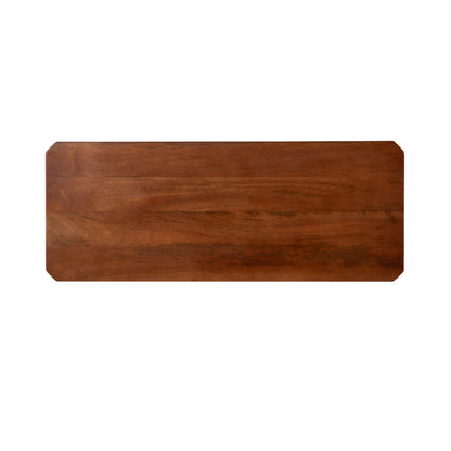 Kate and Laurel Talcott Modern Rectangle Wood Console Table; 36 x 14 x 33; Walnut Brown; Transitional Decorative Two-Tier Entryway Table for Use as a Behind Couch Table or a Bedroom Accent