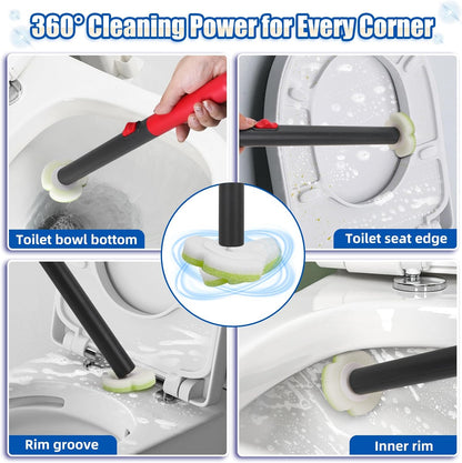 Kit,60 Disposable Toilet Brush Cleaning System with Wand Cleaner Refills,Toilet Cleaning Stick,Wall Mounted Toilet Wand