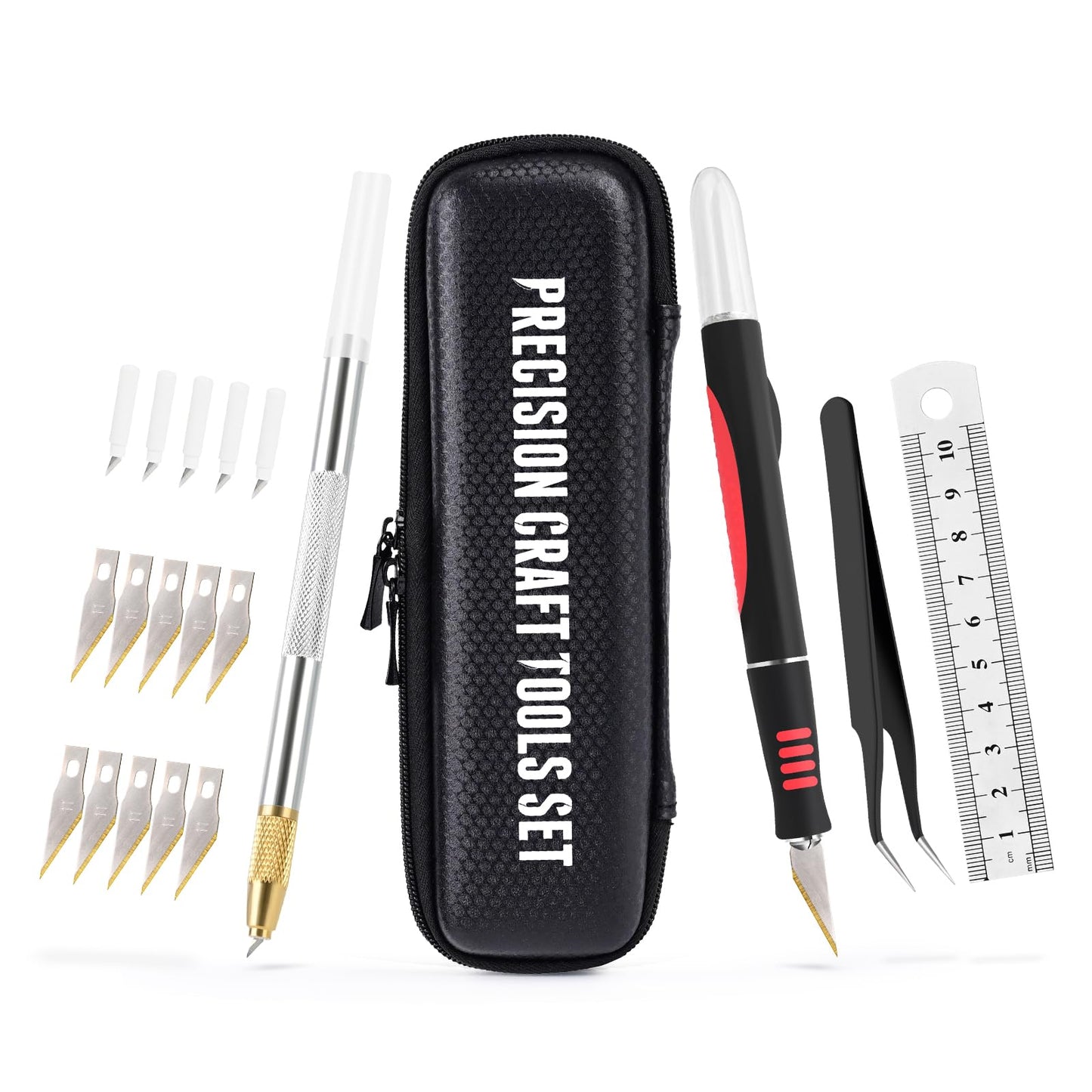 EHDIS Precision Hobby Knife Set 360 Degree Swivel Blade Craft Cutting Knife with Replacement Blades for Art, Working-Stencil, Scoring, Scrapbooking, Architecture Modeling, Crafting