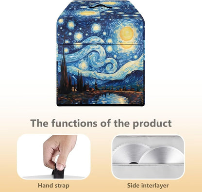 Meat Slicer Cover - Starry Night Food Slicer Cover with Storage Pockets and Top Handle, Easy to Clean
