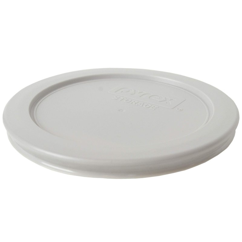 Pyrex 7200 2 Cup Glass Bowls & 7200-PC Sleek Silver Food Storage Replacement Lids (4-Pack) - Made in USA