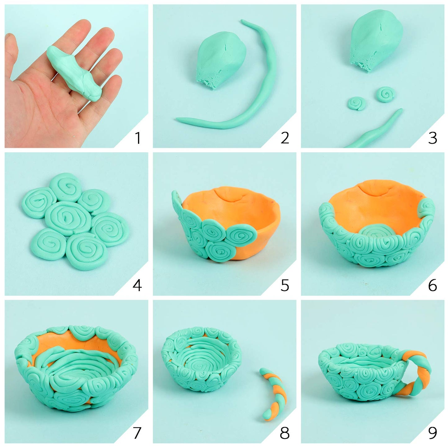 Aestd-ST Polymer Clay 50 Colors, Modeling Clay for Kids DIY Starter Kits, Oven Baked Model Clay, Non-Sticky Molding Clay with Sculpting Tools, Gift for Children and Artists