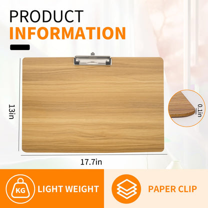 WORPSON Extra Large 11" × 17" Clipboard, Reversible Vertical & Horizontal Art & Drawing Clipboard, Cherry Wood Textured (Cherry, Horizontal, 2 Pack)