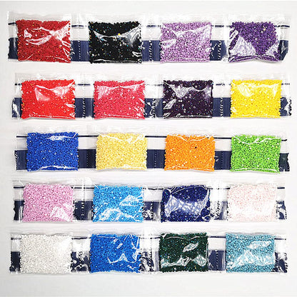 DL-YTG Diamond Painting Accessory Square AB Drills/Beads 20 Colors Rhinestone for Diamond Painting ，Manicure, Per Color=2000 Pieces