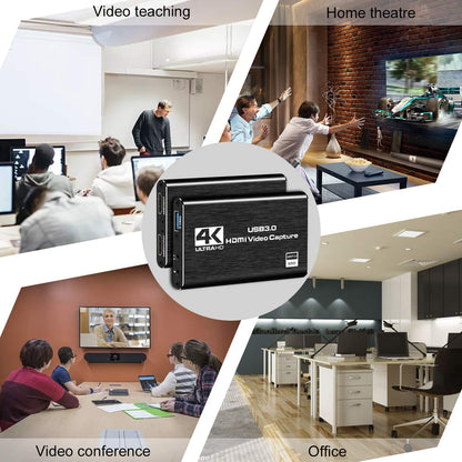 Capture Card Nintendo Switch, 4K HDMI Video Capture Card, 1080P 60FPS, HDMI to USB 3.0 Capture Card for Streaming Work with Camera/Xbox/PS4/PS5/PC/OBS