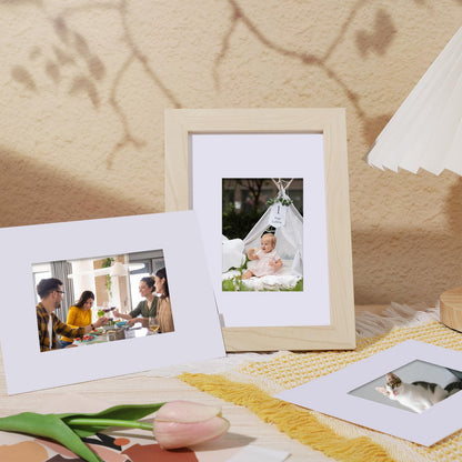 Prudiut 15 Pack 11x14 White Picture Mats, Frame Mattes for 5x7 Pictures Display Photo Frame Mat Core Bevel Cut Mat Board Show Kit for Photos, Prints, Artworks