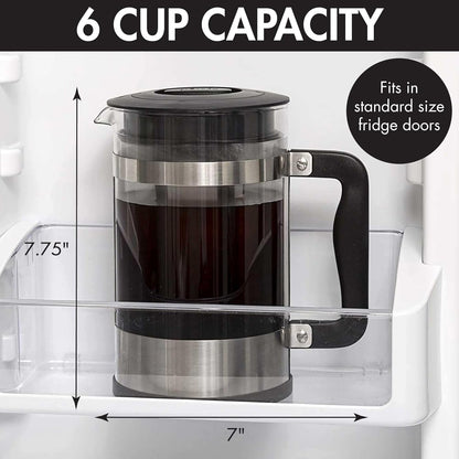 Primula 2-in-1 Coffee Maker, French Press & Cold Brew, 6 Cup Size, Durable Glass Carafe, Comfort Grip Handle