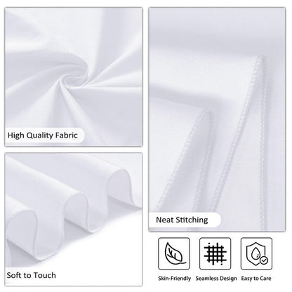 Heneger 8 Pack White Round Tablecloth 90 Inch White Table Cloth Stain and Wrinkle Resistant Reusable and Washable Polyester Fabric Table Covers for Buffet Wedding Party and Banquet