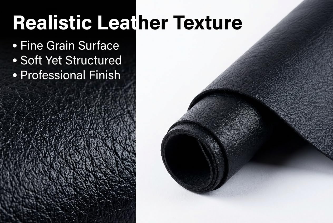 PYGMTYU Soft Vinyl Faux Leather Sheets, Waterproof Leather Material, Heavy Duty Marine Vinyl for Boat Seats, Car Interior,Sofa Refurbish,DIY Wallets,Bags,Phone Case,Hair Bows,Placemat,Craft Material