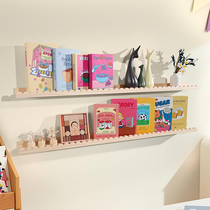 2-Pack 48 Inches) NEXHOME PRO Nursery Book Shelves, Solid Pine Wood Floating Shelves for Wall Kids, Wall Mounted