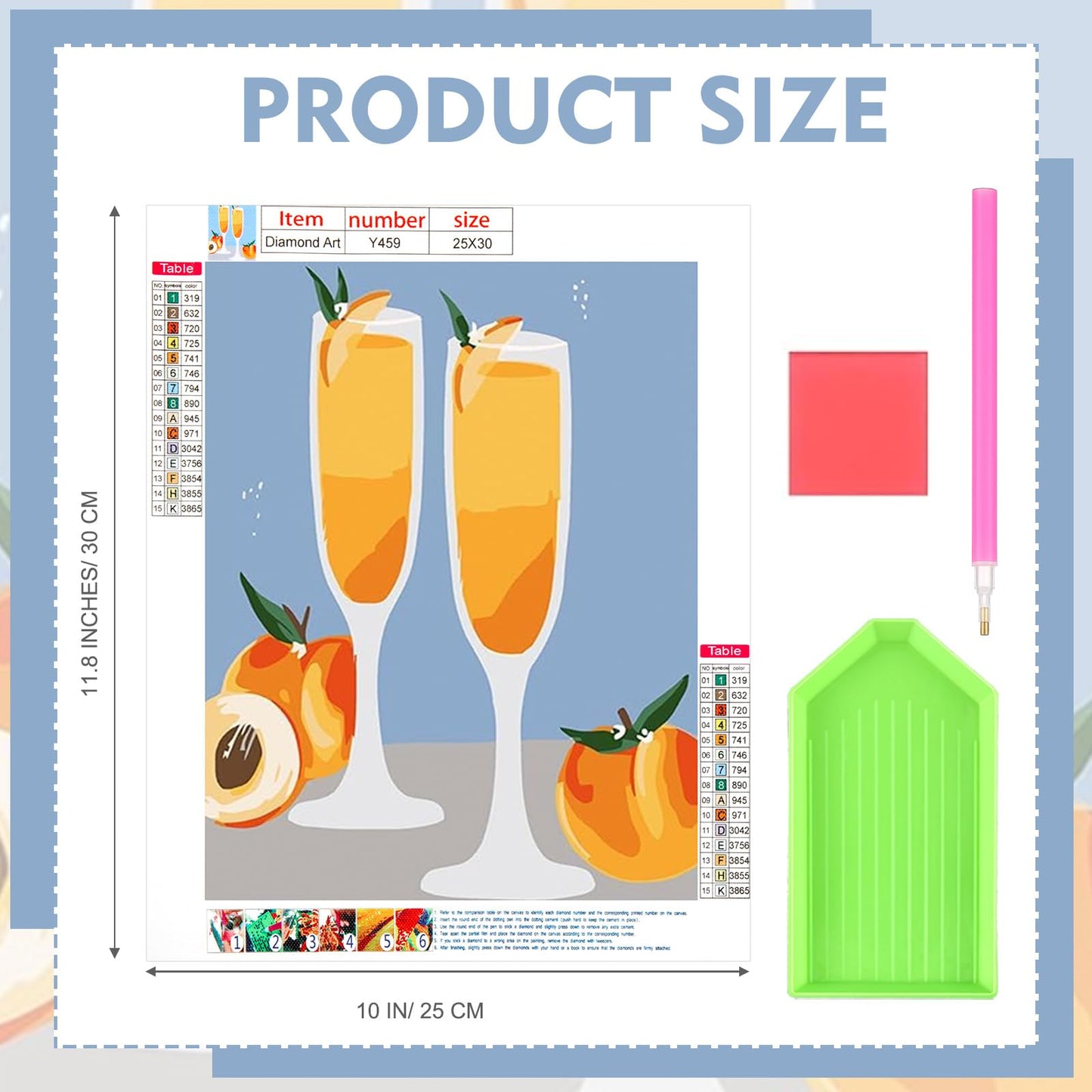 Yeaqee 4 Pcs Diamond Art Kits DIY Painting for Adult Aesthetic Wall Diamond Crafts Aesthetic Room Decor Cute Painting Pictures 5d Craft Wall Decor for Home 10 x 11.8''(Cocktail Glass)