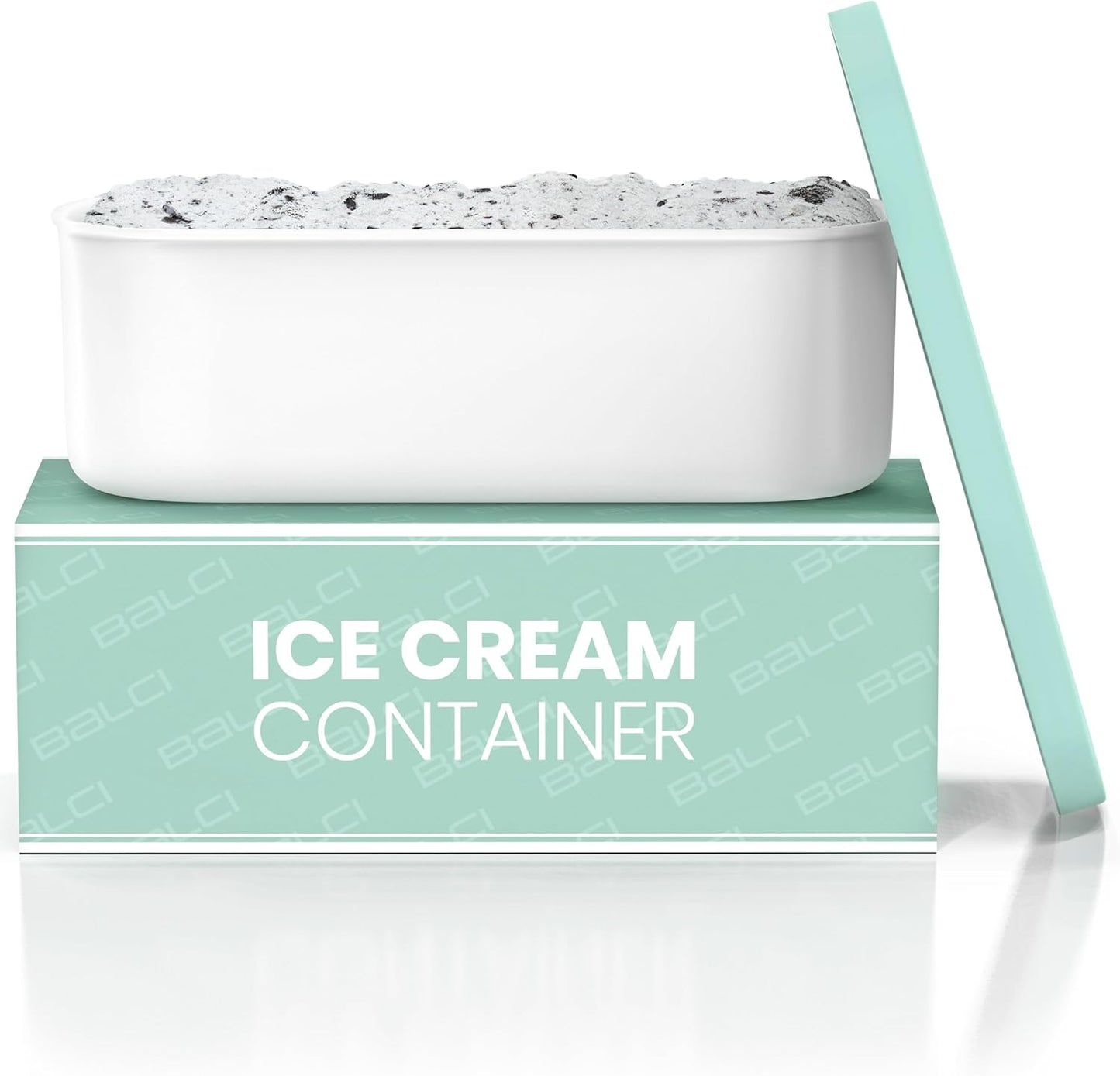 2 Frozen BALCI - Ice Cream Container - Quart - Perfect Reusable Freezer Storage for Homemade Ice Cream Tubs for Sorbet
