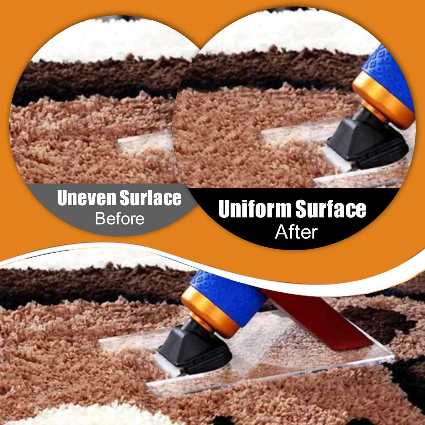 MAXMAN Carpet Trimmer with Shearing Guide, Electric Rug Tufting Gun Carver Clippers, Rug Trimmer, Carpet Shaver Carpet Carving Tool for Sculpting Tufting Gun Rug, 2 Blades (Excluding Oil)