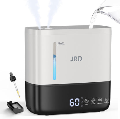 4L 40H 12H 360 Nozzle, 7-Color JRD Humidifiers for Bedroom, Ultrasonic Humidifier for Large Room, Cool Mist Top-Fill