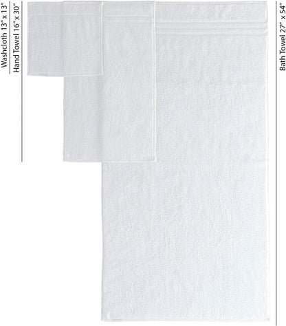 6 Set 2 2 2 Hawmam Linen White Piece Bath Towels for Bathroom Original Turkish Cotton Soft, Absorbent and Premium Bath