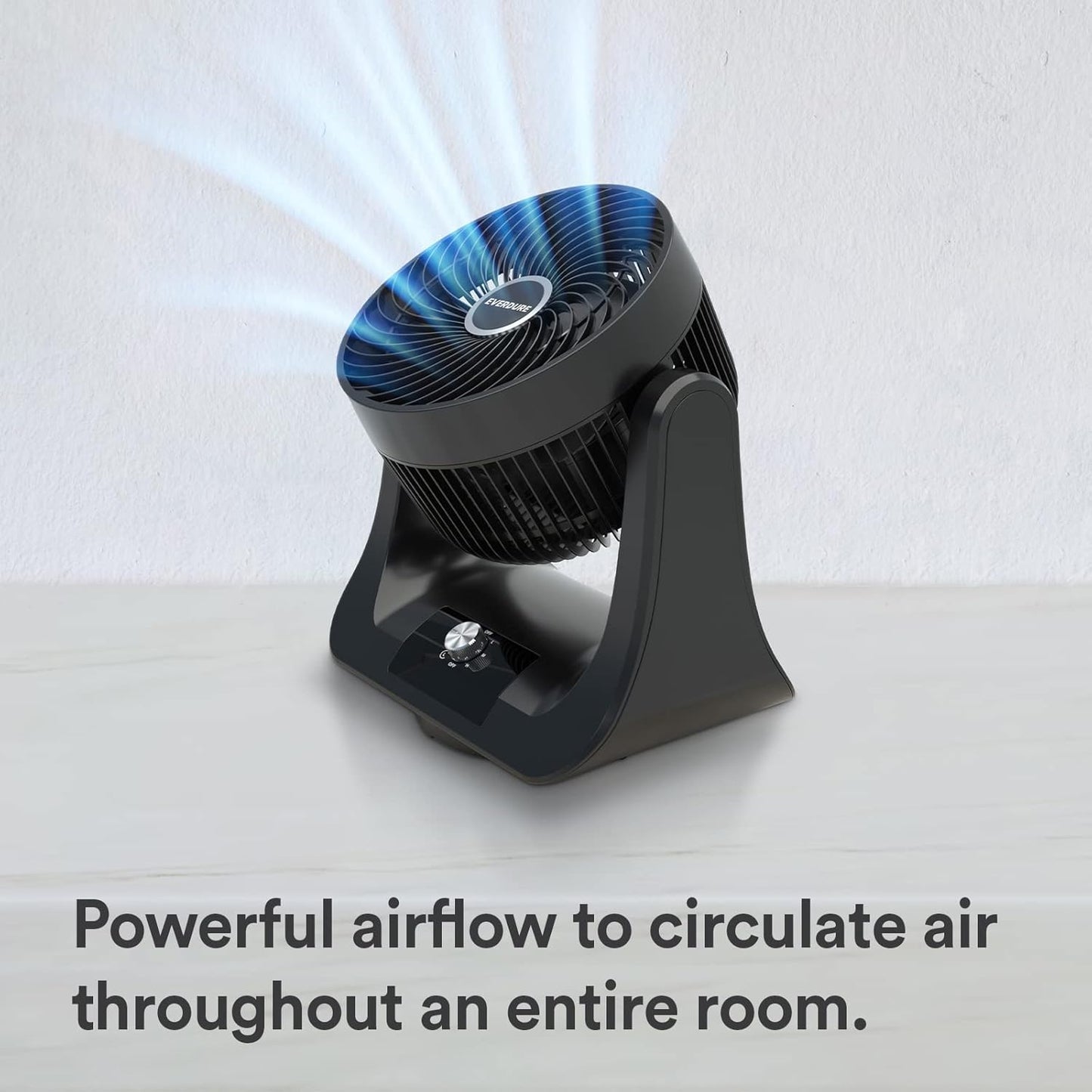 Everdure 9” Oscillating Desk Fan, 3 Speed Settings, Portable Personal Fan for Bedroom, Living Room, Home Office