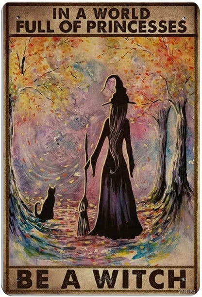YEEIFFD New Year Gift Witch Black Cat Forest Diamond Painting by Number Kits for Adults Full Drill with DIY 5D Set Arts Craft Home Decor Gift for Christmas Valentine's Day 12x16 inch