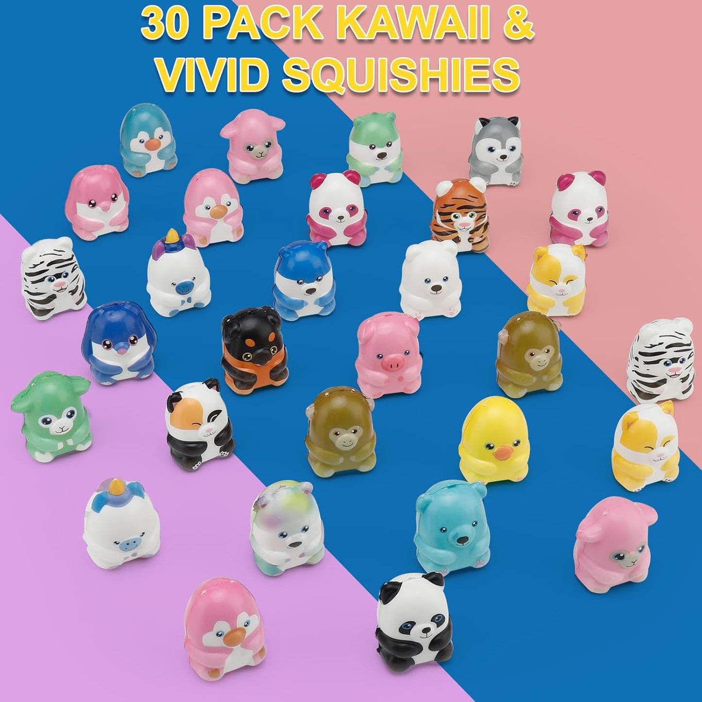 Skiennix 30-Pack Slow Rising Animal Party Favors - Fun Goodie Bag Stuffers for Kids' Birthdays & Classroom Prizes