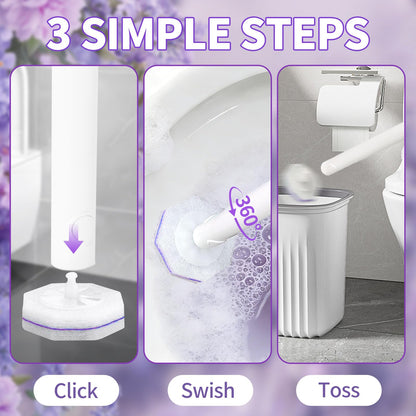 80 Count Toilet Bowl Wand Refills for Clorox, Disposable Toilet Brush for Clorox Wand Cleaning System, Upgrade Toilet Bowl Cleaner Refill Pads for Closestool Cleaning,No Falling Apart,Light Scent