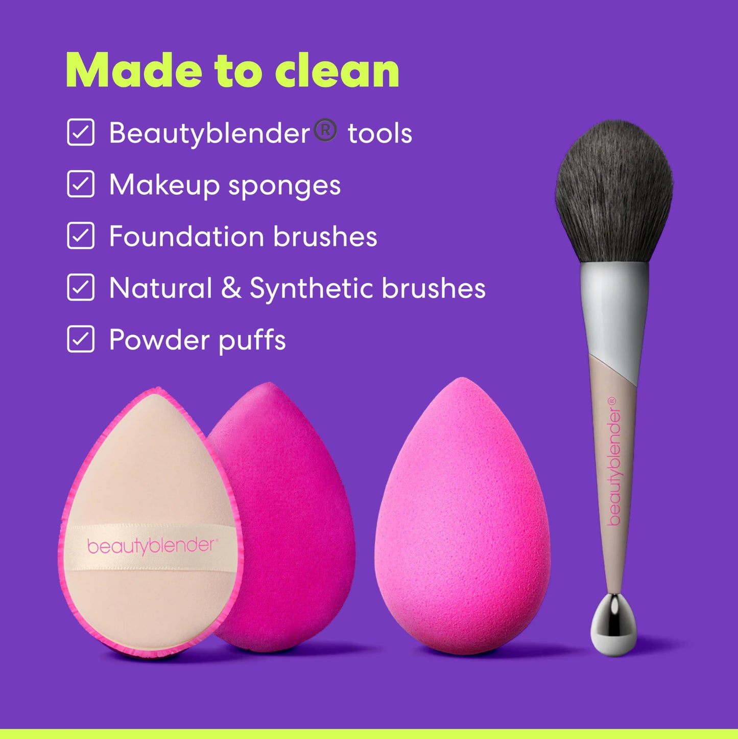 beautyblender® | Blendercleanser® Tool Wash | Lavender Purifying Liquid Soap | Hand, Sponge, Brush, Makeup Tool Cleanser | Lavender-Scented, Vegan, Paraben-Free, Sulfate-Free, 5 oz