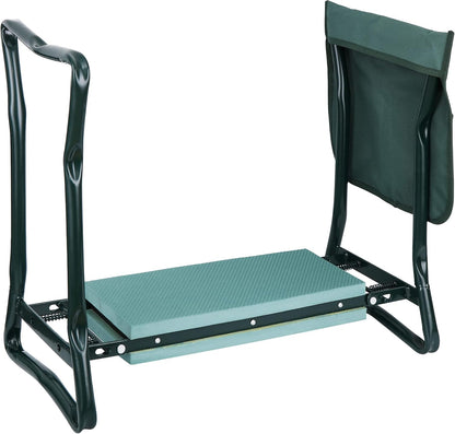 2 1, (2 Sets) HomGarden Folding Garden Kneeler and Seat Bench in with Kneeling Pad & Large Tool Pouch, Ergonomic
